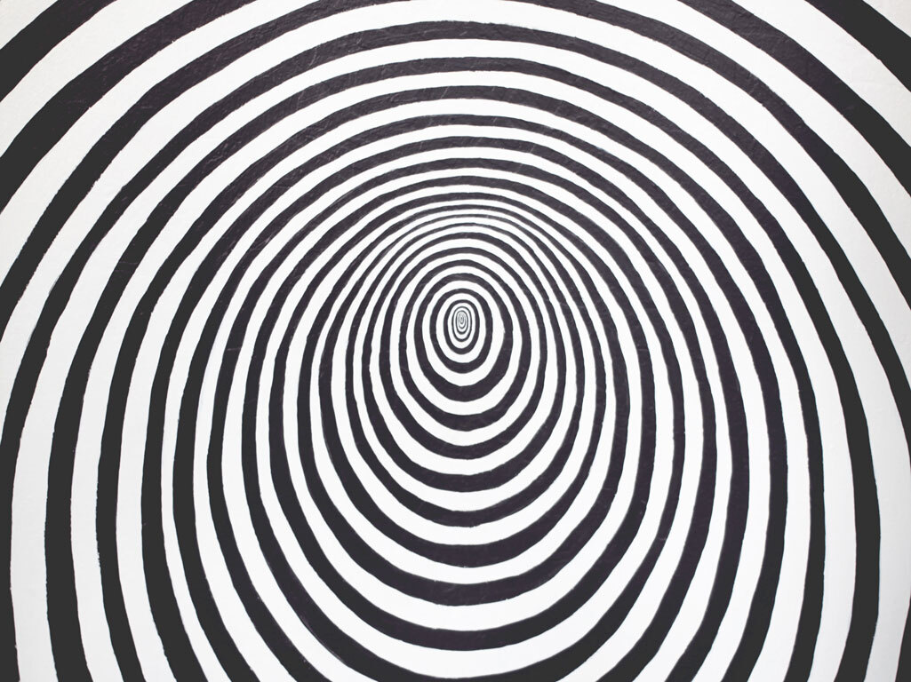 Confusing optical illusion circles